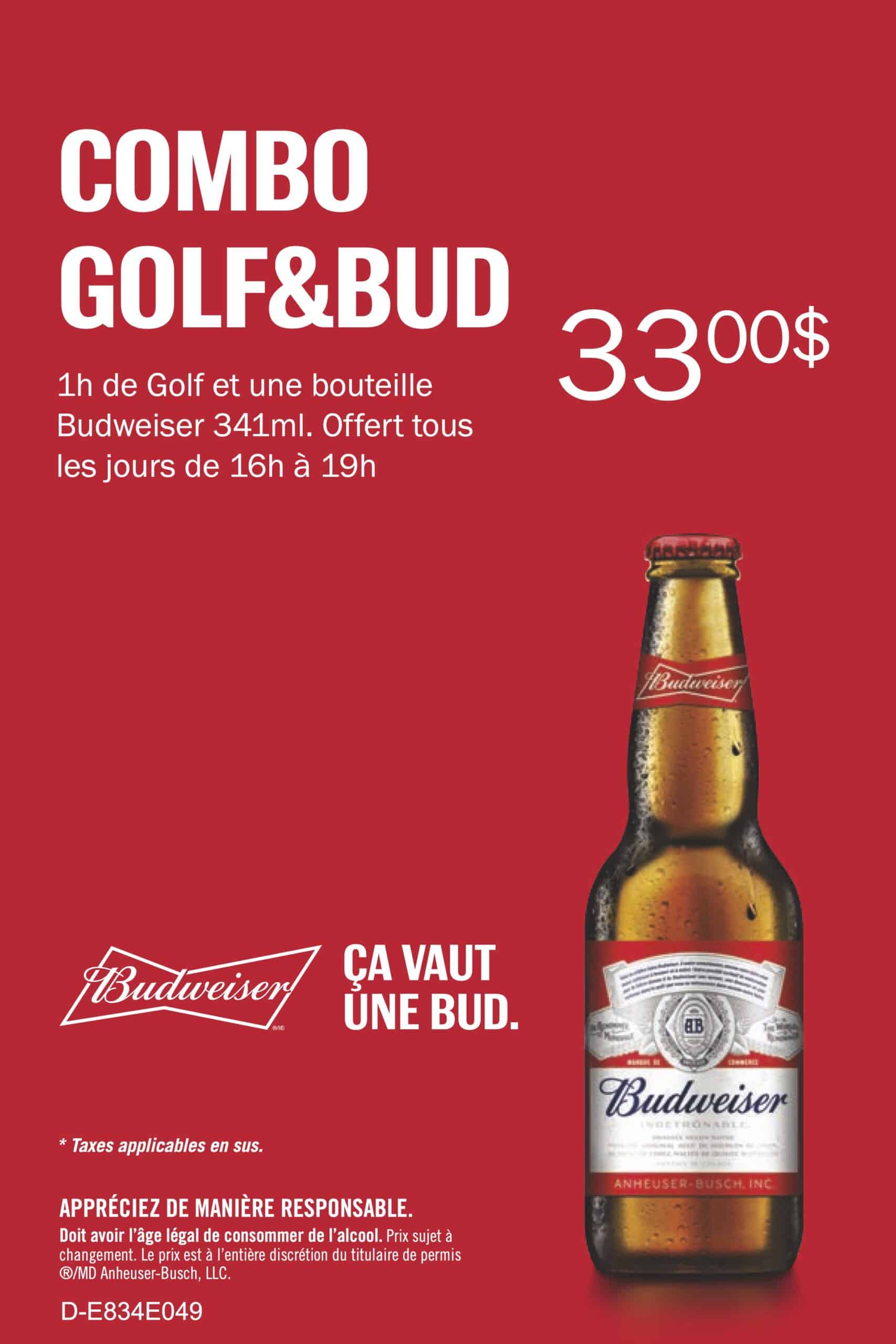 Happy hour Golf & Budweiser @ Golfin Dorion