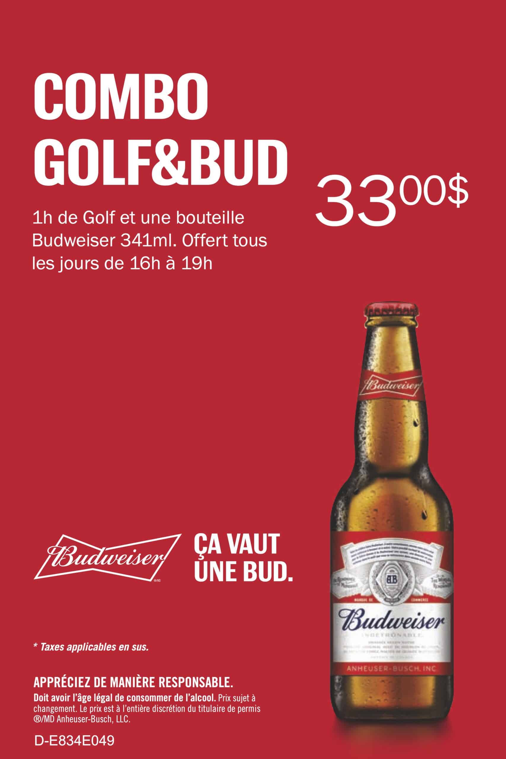 Promotion 4 a 7 Happy Hour Golf intérieur